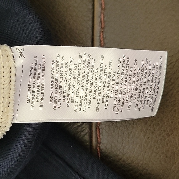 Ralph Lauren Navy Blue/White Side Stripe Leggings, Logo/Saddle Back Riding Med - Picture 6 of 11